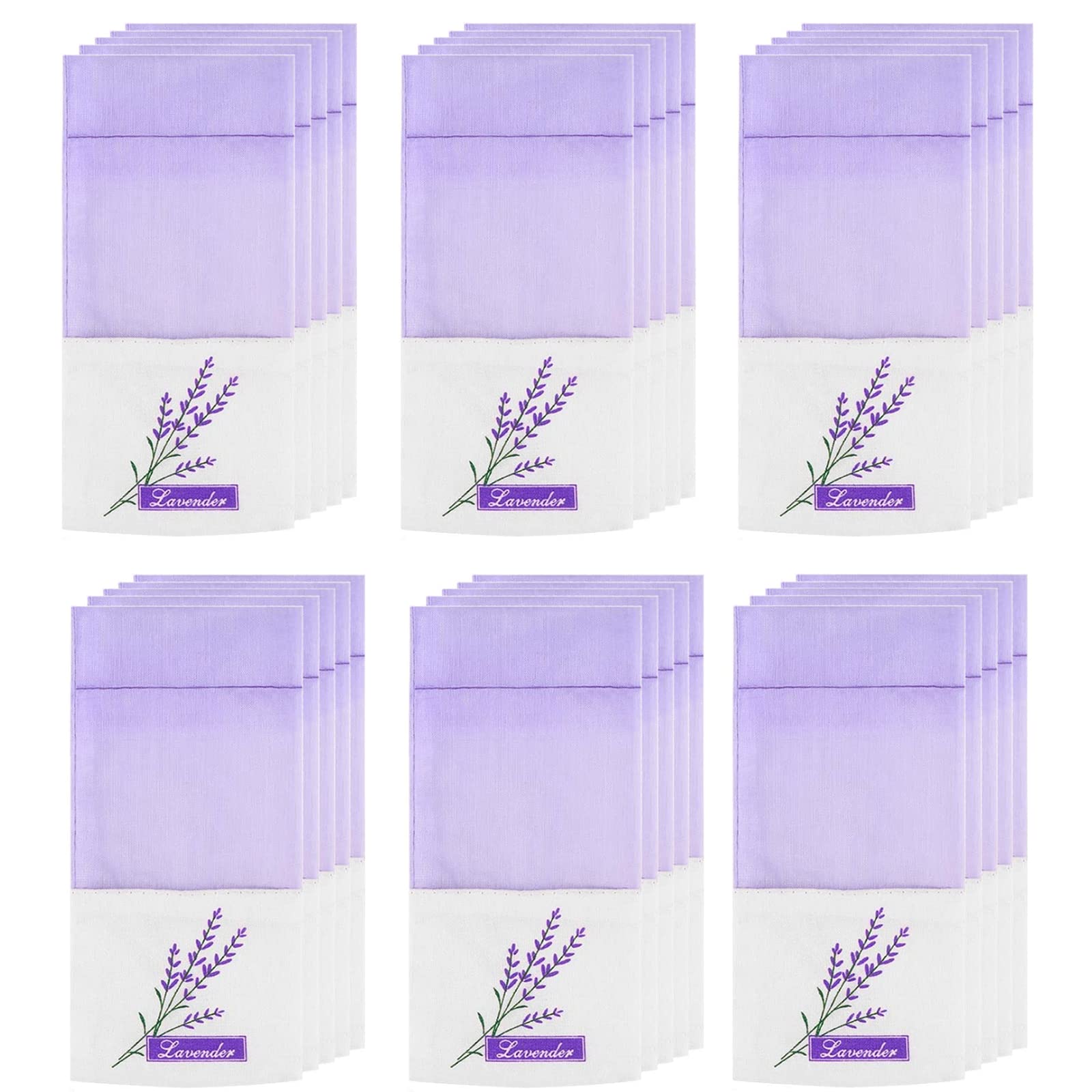 XLKJ 30 Pcs Dried Lavender Sachets Bags,Empty Lavendar Flower Sachet Bags with Drawstring
