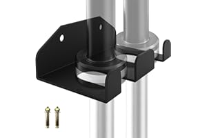 KSWLOR Heavy Duty Olympic Barbell Hanger,Vertical Barbell Mount Rack,Black Powder Coated Garage Gym Bar Wall Rack Space Savin
