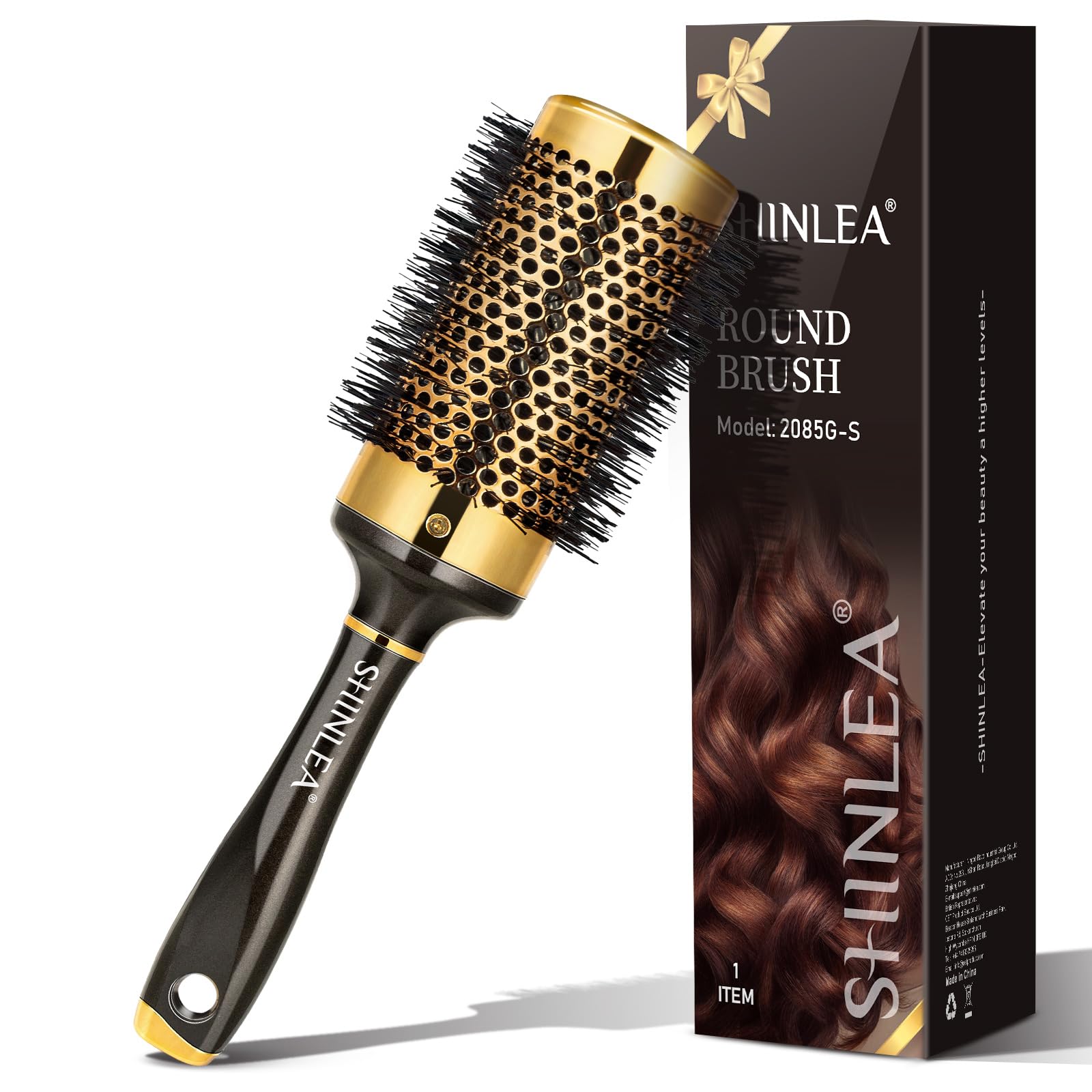Hair Brush - SHINLEA Round Brush for Blow Drying 53MM Aluminium Curly Hair brush, Hairbrushes for Women Professional Curling, Hair Drying, Styling, Straightening and Shine