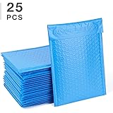 FU GLOBAL #0 Poly Bubble Mailers 6x10 Inch Bubble Envelopes Blue Bubble Lined Poly Mailer 25pcs