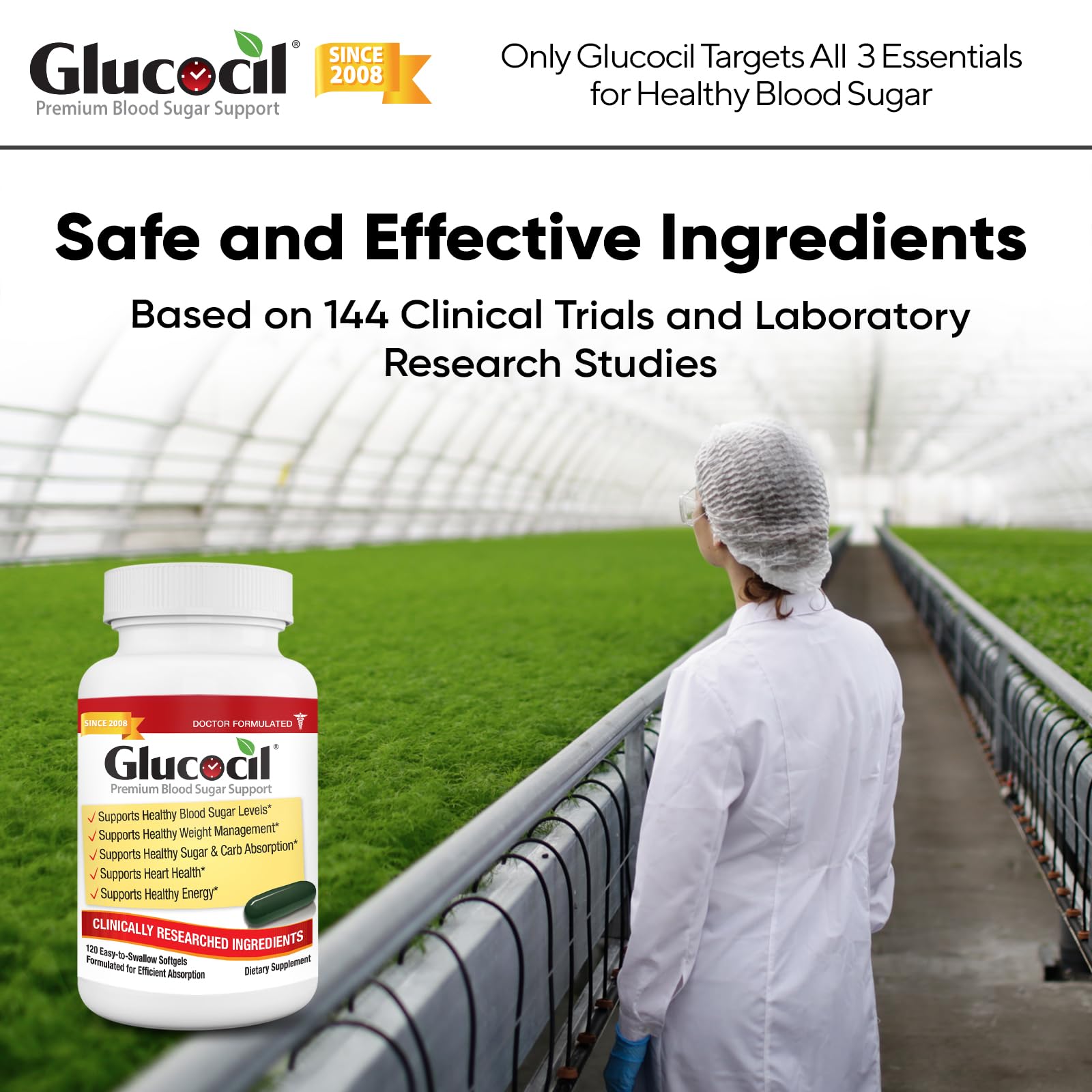 Glucocil – Softgels - Premium Blood Sugar Support - Over 2 Million Bottles Sold - Supports The 3 Essentials for Healthy Blood Sugar - Since 2008, with Berberine, Proprietary Mulberry Leaf, and More