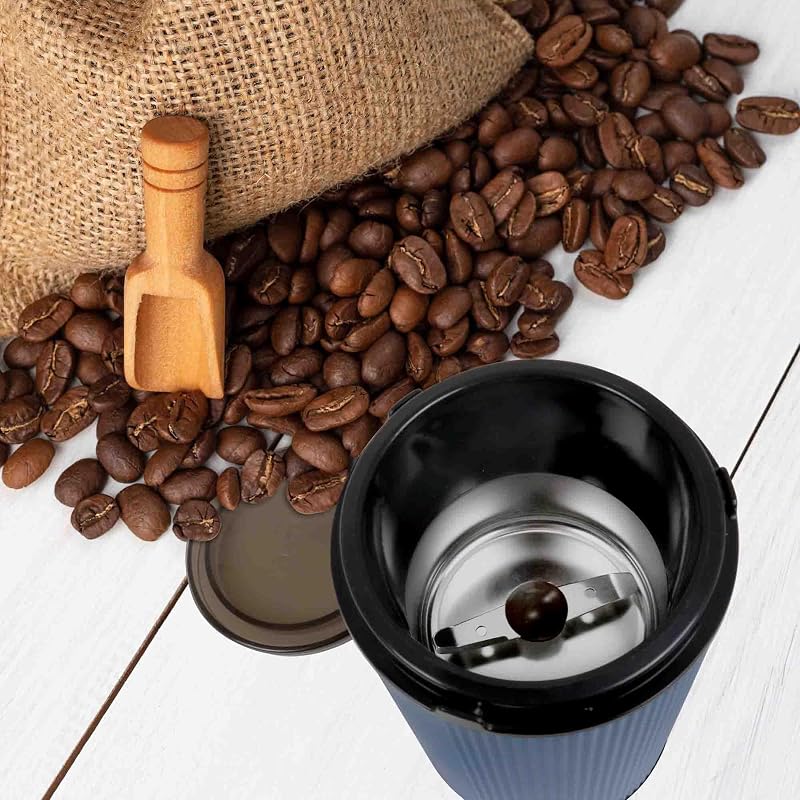 JEML1150 - Moinho de café elétrico 150W, moinho para café, especiarias e sementes, lâminas de aço inoxidável, depósito de 55 g, tampa transparente, design compacto