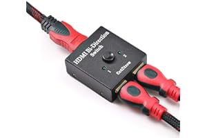 HDMI Switcher 2 Ports Bi-Direction Manual Switch 2 x 1/1 x 2 HDMI Hub-HDCP Passthrough-Supports Ultra HD 4K 3D 1080P by DotSt