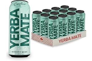 COOLER CO. YERBA MATE COOLER CO. | YERBA MATE | 12 Pack | 100% Organic Yerba Mate Caffeine | 150 mg Caffeine | 3 Organic Ingredients | Natural Ingredients | No Artificial Colors or Stimulants | Mighty Mint Flavor