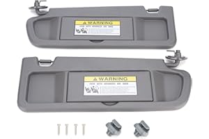 XIAOYUDOU Left Driver & Right Passenger Side Sun Visor Compatible with Honda Civic 2006 2007 2008 2009 2010 2011 Replaces # 83280-SNA-A01ZA, 83230-SNA-A01ZA (Atlas Gray)