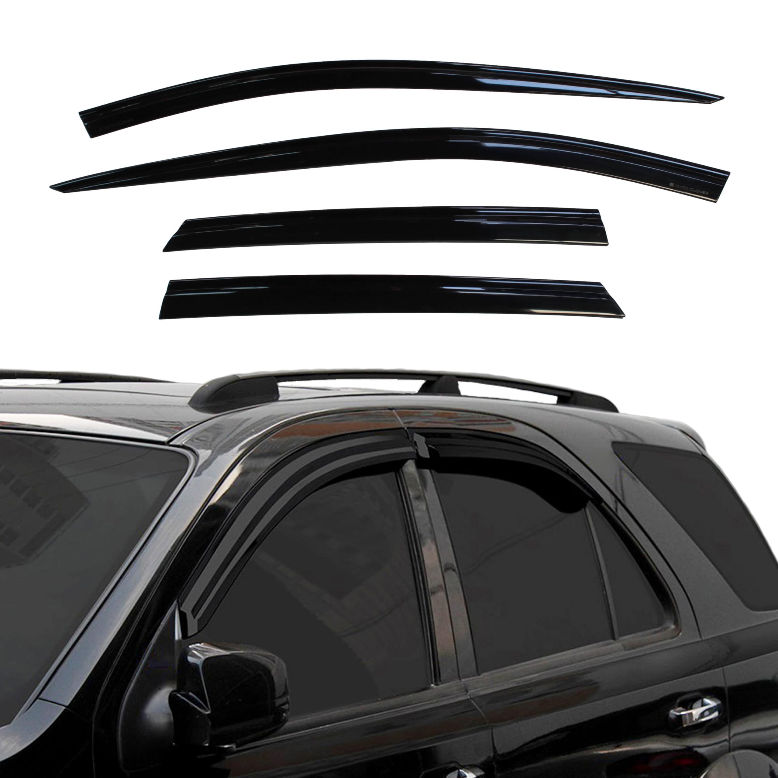 AUTO CLOVER Wind Deflectors Set for Kia Sorento 2003-2009 (4 pieces)