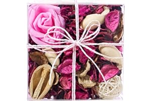 Pretysnow Smell of Spring Rose Scented Potpourri Bag, Home Fragrance Decor Sachet, Natural Living Room Bedroom Air Freshener Bowl Filler Decoration, Fragrance for Bathroom, Gifts for Her - 5.2oz
