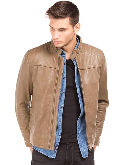 us polo brown leather jacket