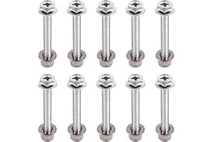 ZYLOPLINX 10 PCS Auger Shear Bolt and Lock Nut Kit Compatible with John Deere Part Numbers 19M7834 4M7397 Screw and Lock Nut Stainless Steel Material (10)