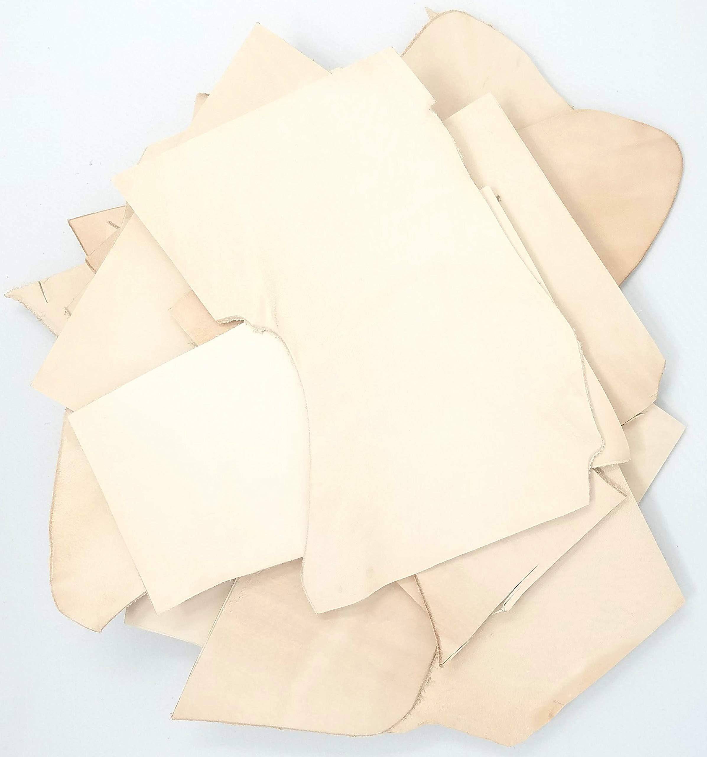 Veg Tan Leather (1.8-2 Pounds) Large Scraps Raw Leather full grain, Knife Sheaths, Leather Art Projects
