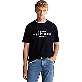 Tommy Hilfiger Mens Short Sleeve Cotton Graphic T-Shirt with Printed Logo, Also Available in Big & Tall