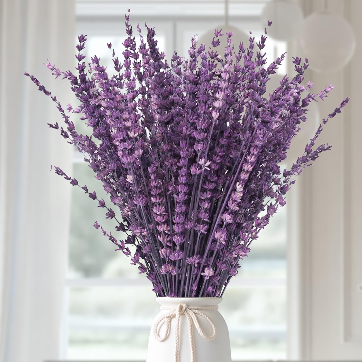 Dried & Preserved Flora - Dried Purple Lavender Flowers Bundle-Dried Preserved Lavender Bouquet 15-17