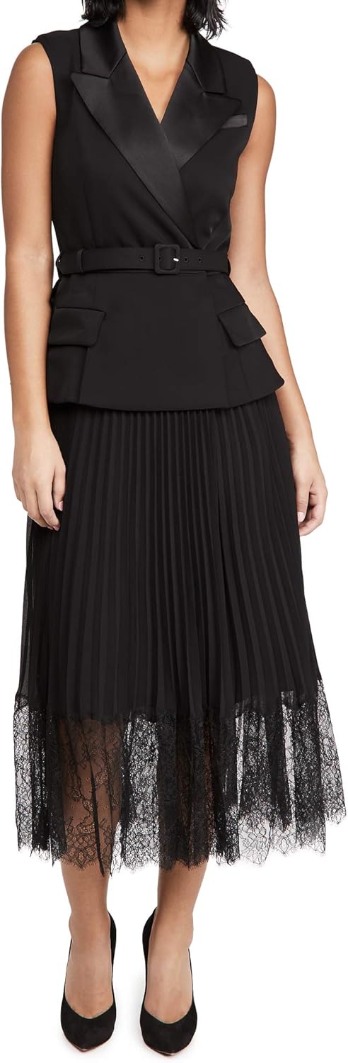 SELF-PORTRAIT Lace Midi Black Dress - We Select Dresses