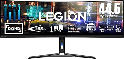 R45w-30 Gaming Monitor | 44,5 Zoll |DQHD| 5120x1440 | 165Hz | 450 nits | 1ms Reaktionszeit | HDMI | DP | AMD Radeon FreeSync | schwarz