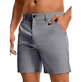 Dababell Men's Golf Shorts 7 Inch Inseam, Quick Dry Stretch, Flat Front with 5 Pockets, Lightweight Casual Work Shorts