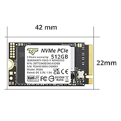 Timetec 512GB M.2 2242 SSD NVMe PCIe Gen3x4 3D NAND