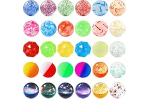 JOICEE 30PCS Bouncy Balls for Kids, 32mm Bouncy Balls Bulk Rubber High Bouncing Toys with Storage Bag for Boys Girls Party Favors Birthday Gifts Classroom Prizes