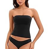 FLYSHEWIN Women Sexy Tube Top Summer Y2K Going Out Double Lined Basic Tank Top