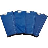 SHOOFLY Horse Leggins, Patented Loose Fitting Fly Boots, Breathable Plastic Mesh (Blue/Medium)