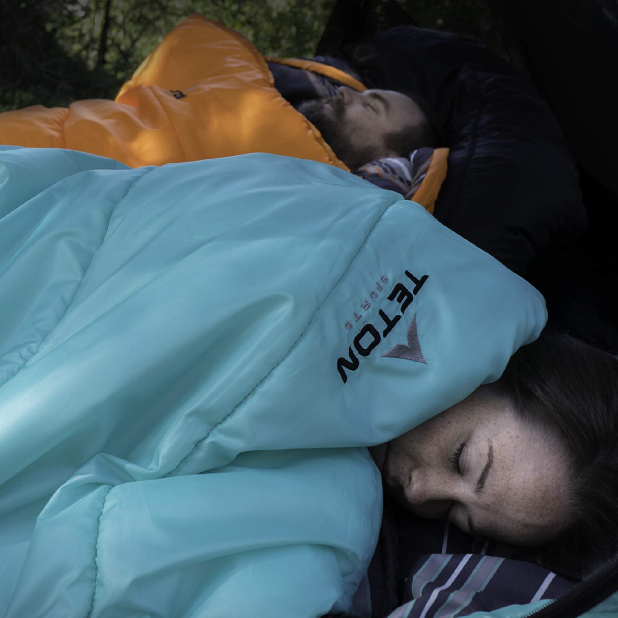 TETON Sports Regular Sleeping Bag; Great for Family Camping, Teal Left Zip.