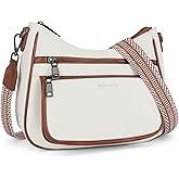 KITEVIUN Crossbody Bags for Women Leather Purse Trendy Multi Pocket Shoulder Handbags with Adjustable Guitar Strap