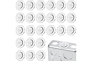 LITGURU 24 Pcs 1/2 inch Knockout Seal Electrical Box Knockout Plugs Removable Seals for Conduit Pipe Assorted Sizes to Fit Unused Electrical Box Openings