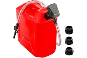 TEKAPHERD 2026 Upgrade Automatic Battery Powered Gas/Fuel Transfer Pump, 3.2GPM Battery Operated Gas Can Pump with Auto-Stop Sensor, 47 IN Long Hose & 3 Adapters Fits Most Gas Cans for Gasoline, oil, Diesel