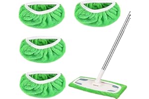4 Pcs Mop Pads Reusable Washable Wet Dry Floor Cleaning Flat Mop Accessories Fits Most Standard Mops Household Cleaning Suppl