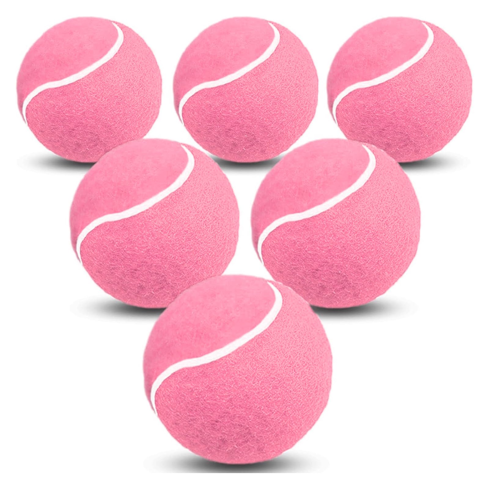 FINGER TEN Kids Tennis Balls Soft Elastic Low Compression Stage Pressureless Bulk Training Tool Color Orange for Outdoor Youth Beginner Practice (6 Pack in Pink)