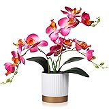 XunYee Orchid Artificial Flowers in Pot 15 Inches