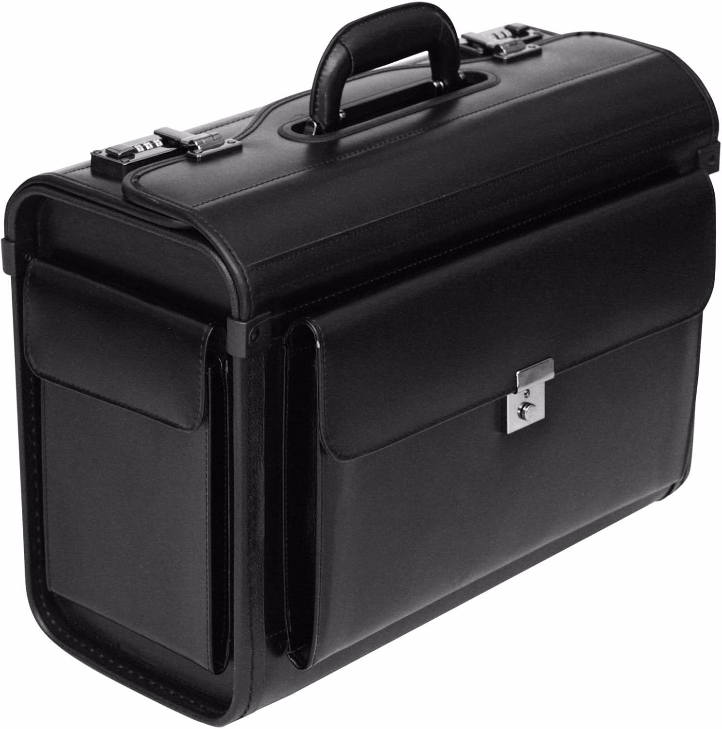 Leather Pilot Case Briefcase Flight Bag Hand Luggage