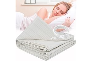 HUNAIGEE Conductive Grounding Sheet Queen Grounding Mat for Earthing Silver Fiber with 15ft Grounding Cord for Better Sleep R