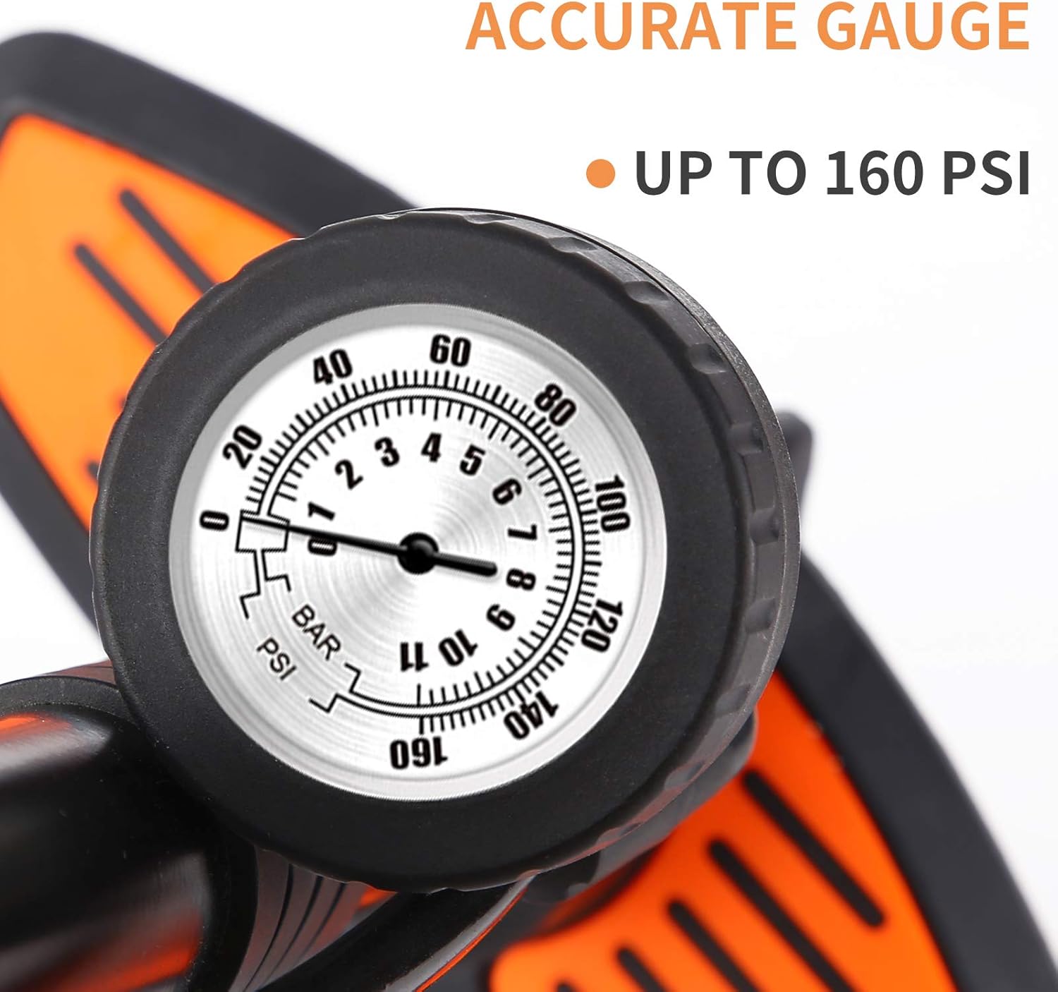 Bike Pump Bicycle Floor Pump with Pressure Gauge Bike Tire Bicycle Air Pump for 160 psi High Pressure Fits Presta and Schrader : Sports & Outdoors