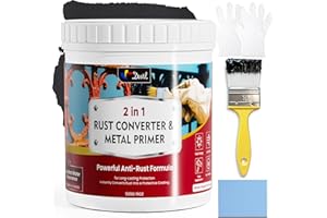 DWIL Rust Converter for Metal, 2 in 1 Rust Converter Paint and Primer, Converts Rust to Long-Lasting Protective Coating, Anti Rust and Rust Prevention Paint, No Sanding or Primer Needed, Black, 16 oz