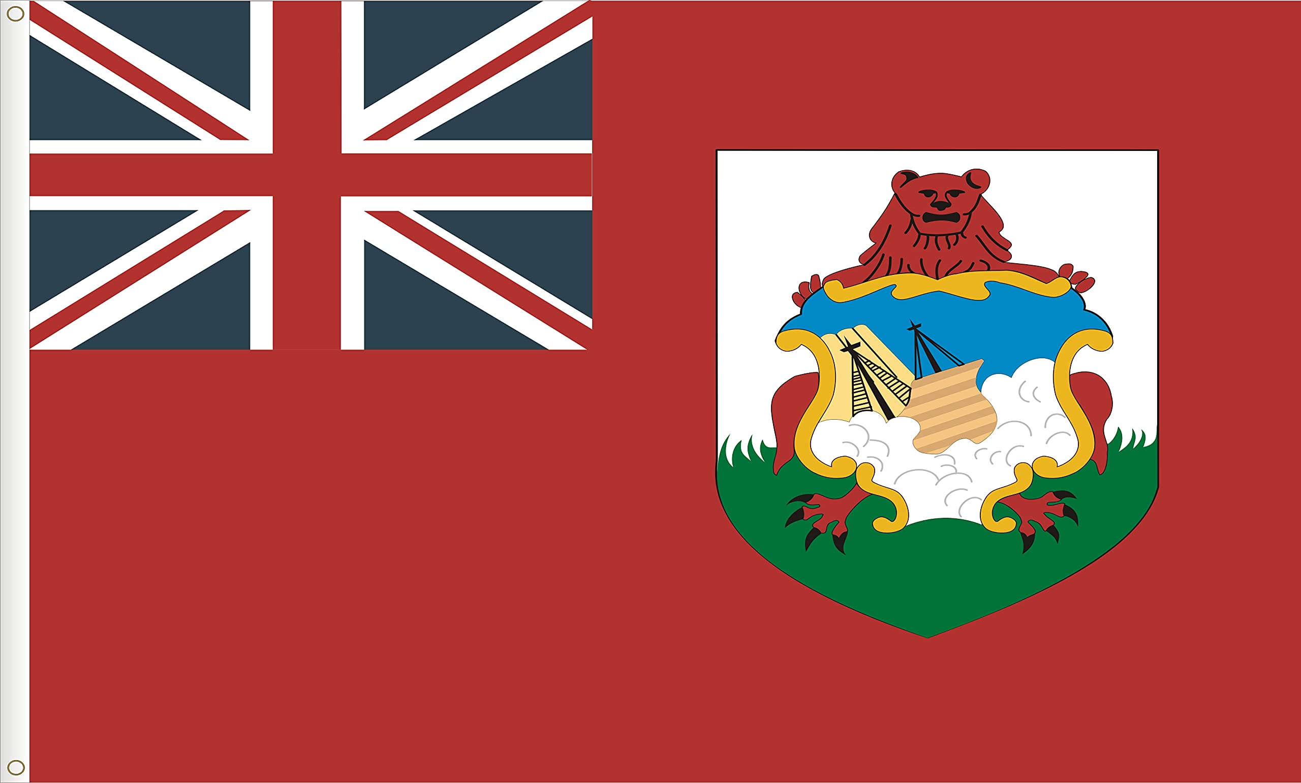 Bermuda Island Flag, Standard Satin Quality, Large Size 150 x 90