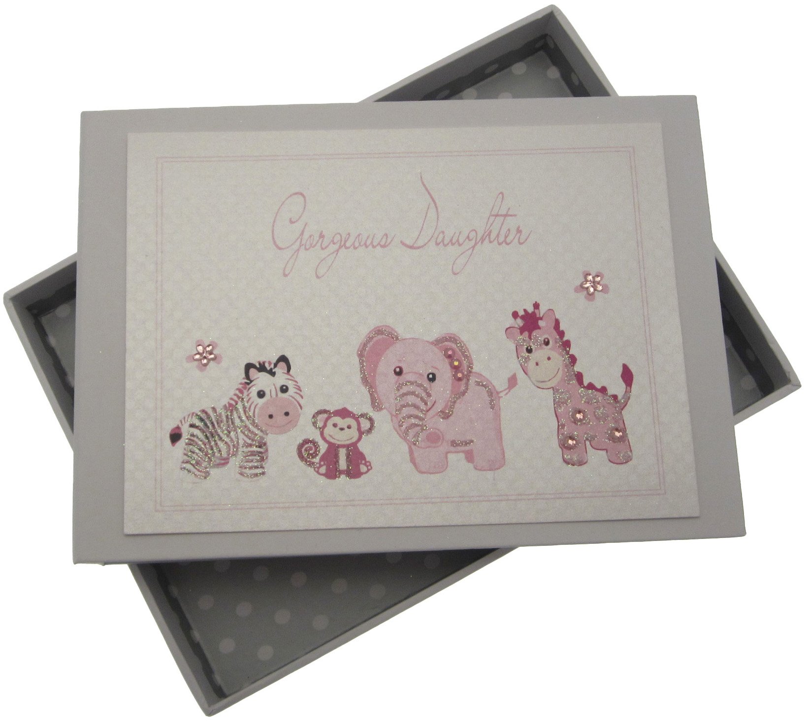 White Cotton Cards Handmade Gorgeous Daughter Tiny Photo Album (Pink)