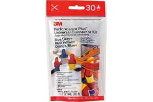 3M Performance Plus Wire Connectors O/B+, R/Y+, B/G+ Assortment Pack, Twist-on, Bag of 30, Universal Connector Kit ELEC-KIT-30