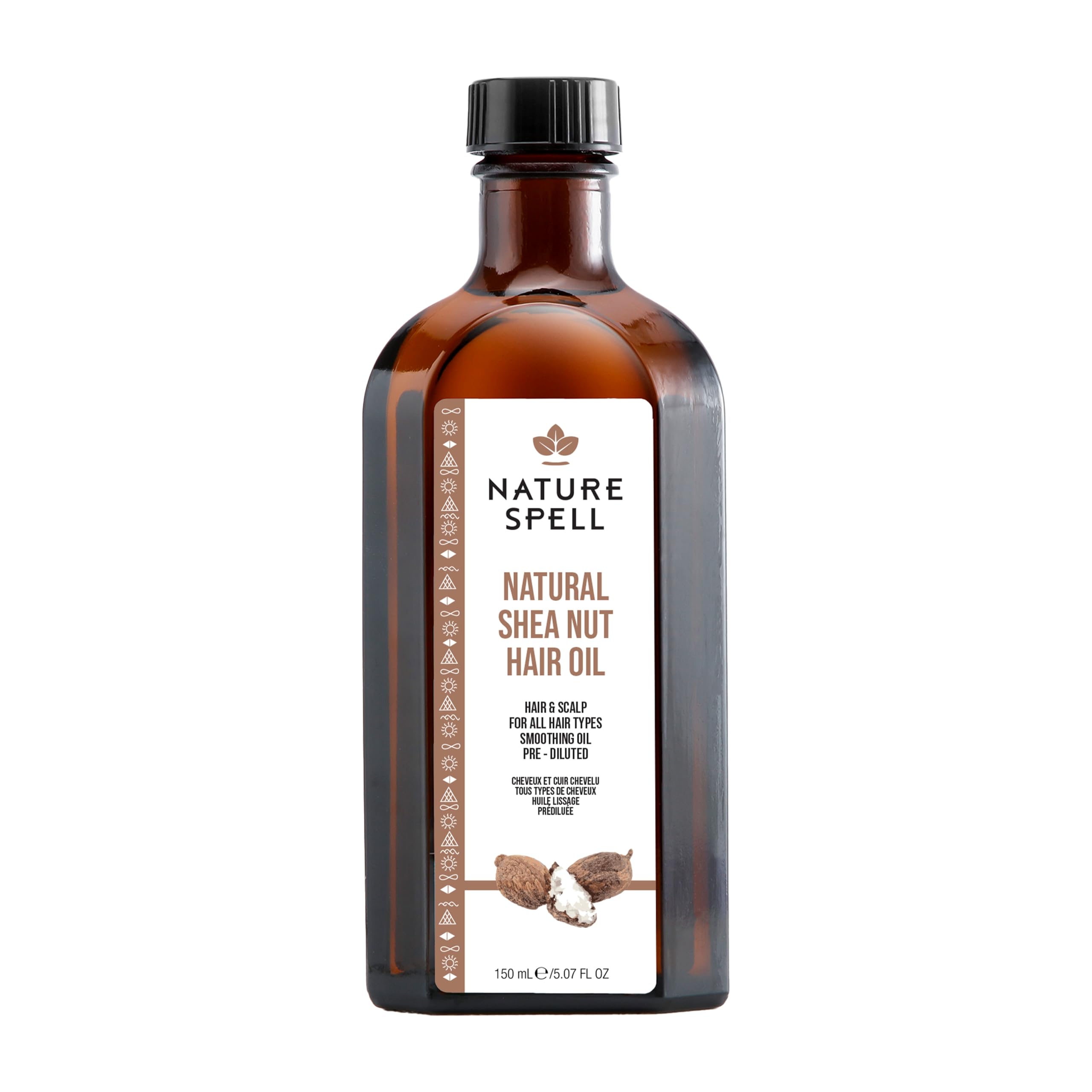Nature Spell Shea Nut Oil for Hair & Scalp, Pre-Diluted Oil to Hydrate and Protect Roots and Strands, For All Hair Types, 150ml