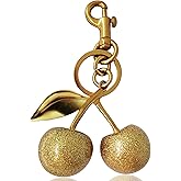 SOOFOTOO Cherry Bag Charm Purse Handbag Charm Cherry Car Accessories KeyChain Gift for Women Mothers Day Christmas Valentine