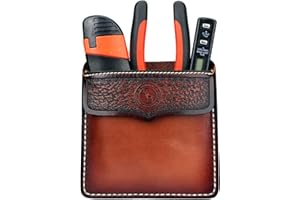 TOURBN Tourbon Genuine Leather Pocket Protector for Men Durable Tool Pouch for Jeans Shirts Pocket Sleeve for Pens and Tools