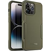 Poetic Neon Case Compatible with iPhone 14 Pro Max, Dual Layer Rugged Slim Shockproof Drop Protection, Military Green