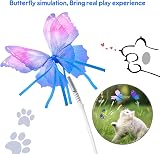 GoldenSun 3 Pcs Cat Toy Replaceable Butterflies Handmade Fabric Toys view 6