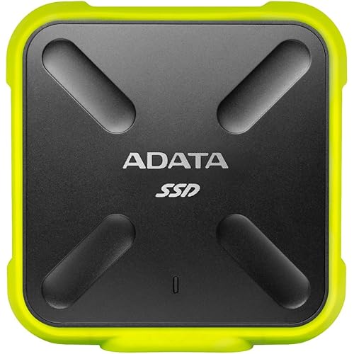 ADATA SD700 3D NAND 1TB Ruggedized Water/Dust/Shock Proof External Solid State Drive Yellow (ASD700-1TU3-CYL)