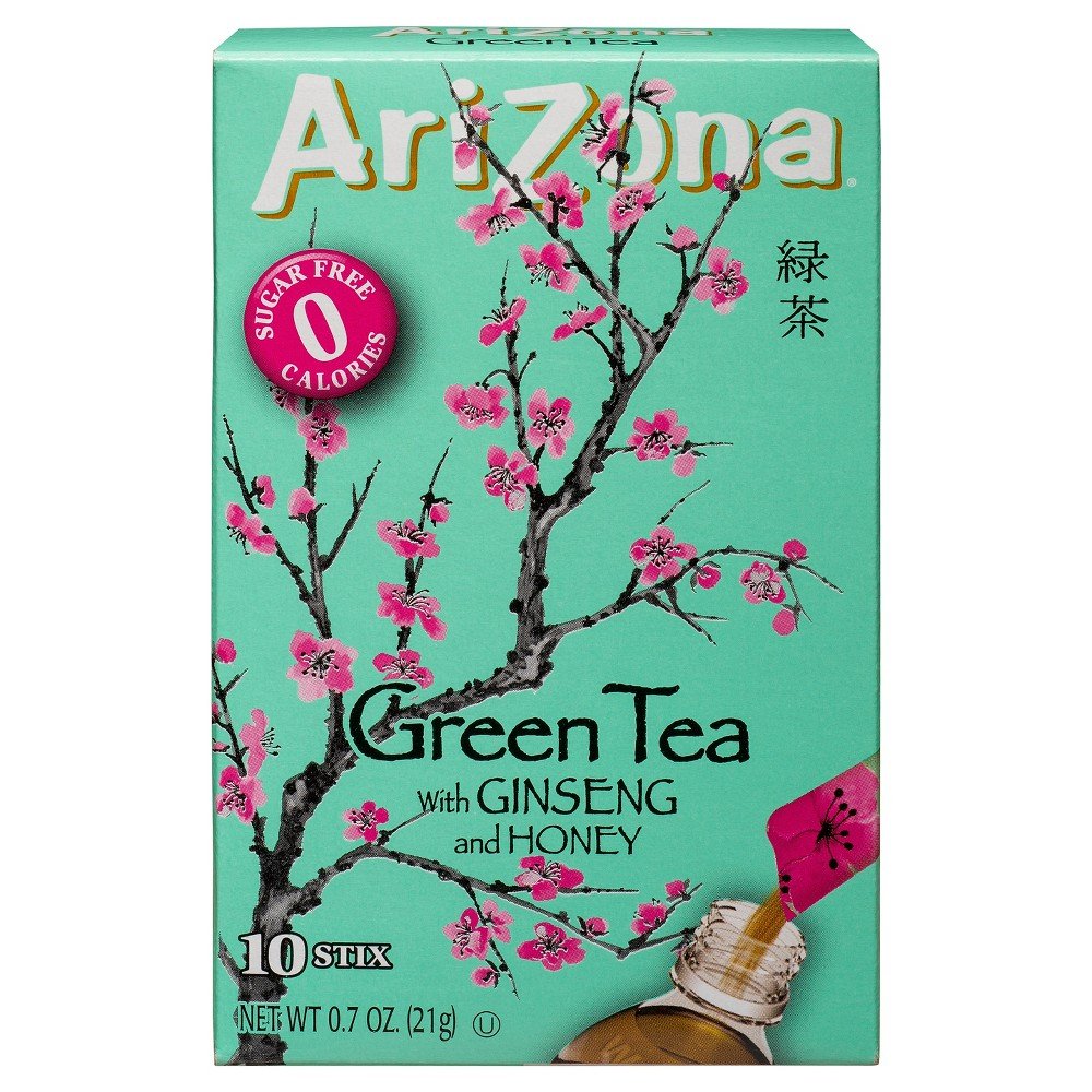 Amazon Com Arizona Tea Mix Sf Stix Grn Iced 0 7oz Bottled Iced Tea Drinks Grocery Gourmet Food