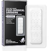 EVERLIT Post-Surgical Dressing | Sterile Waterproof Adhesive Dressing for Post-Operative Wound Care | Hypoallergenic Silicone Coated Bandage for Surgical Incision Pack of 5 (4" x 8")