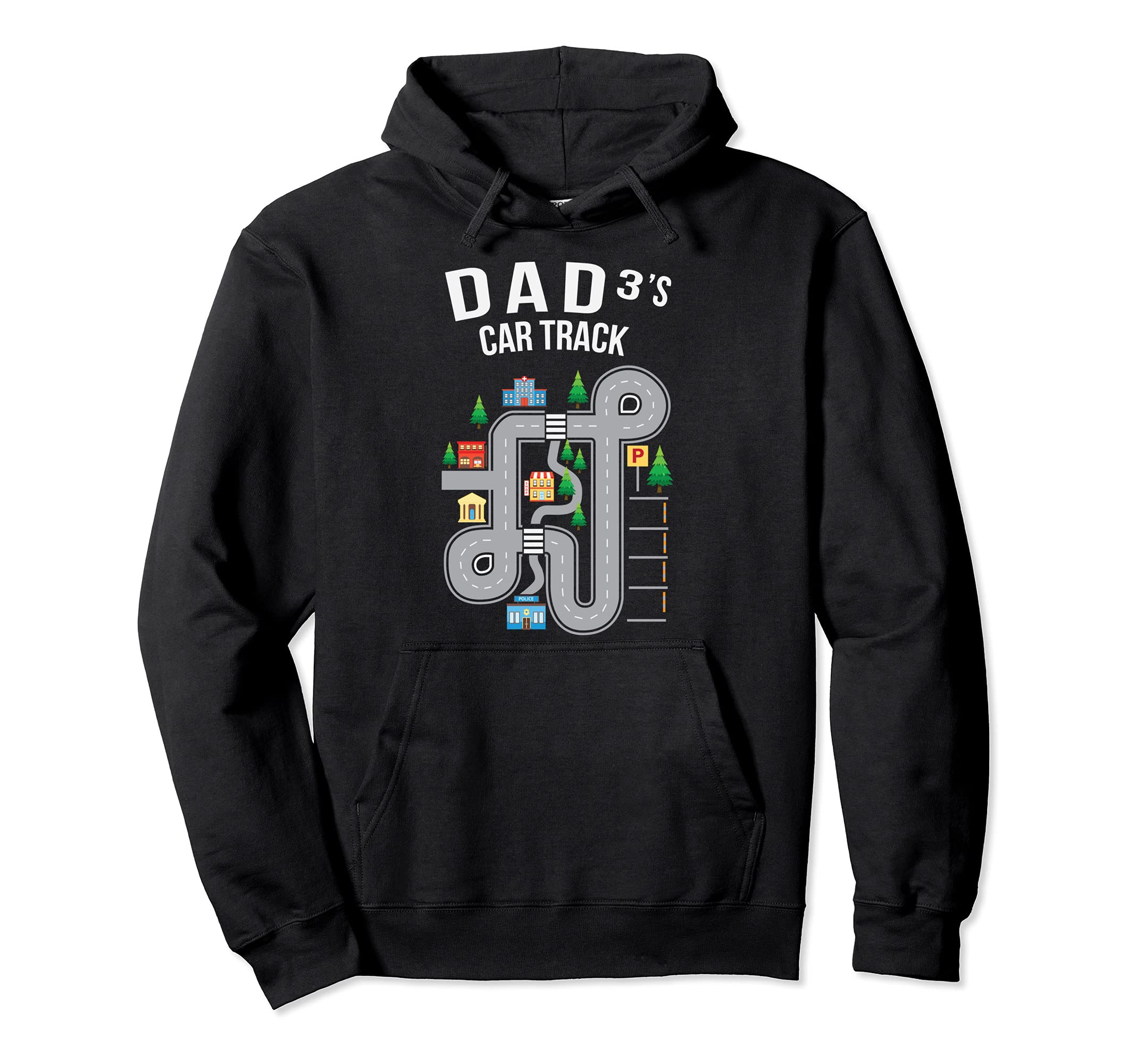 dad3 Car Track Playground Pullover Hoodie