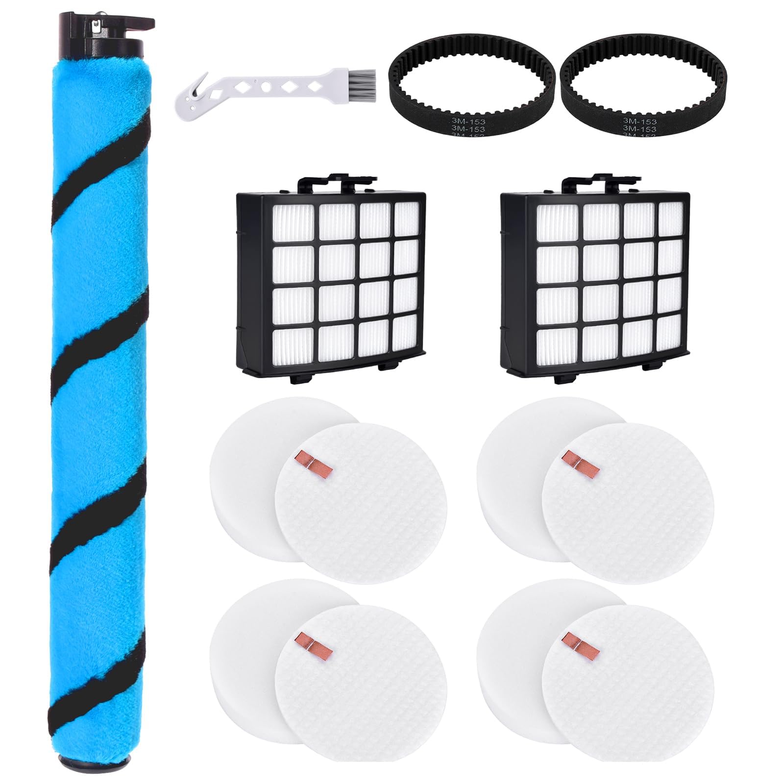 Photo 1 of AZ2002 Vacuum Filter Replacement Accessories for Shark Vertex DuoClean PowerFin Upright Vacuum AZ2002 AZ2000 AZ2000W AZ2001AMZ, Part XHFAZ2000, XFFKAZ2000,2 Filter, 2 Belt, 4 Foam & 1 Brush