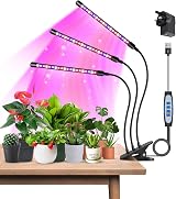Garpsen 3-Head Plant Grow Light 60 LED Full Spectrum USB Timer 6/12/16H