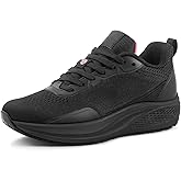 Delobi Non Slip Work Shoes for Women - Water Resistant, Breathable, Anti Static, Comfortable Shoes for Restaurant Food Service, Chef Kitchen, Hospital & Industrial, Black Pink Size 6-11