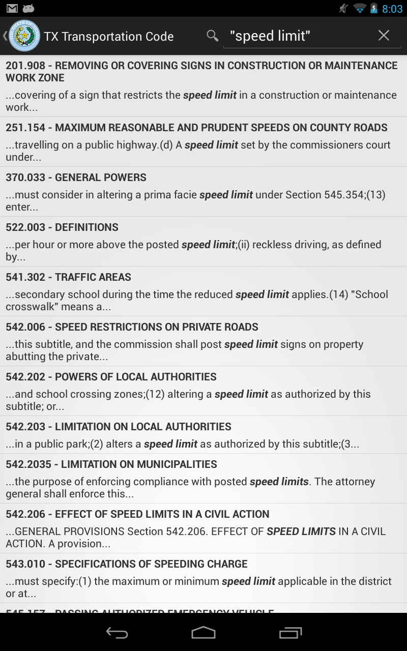 2014 TX Transportation for Android